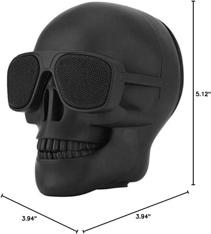 Skull Speaker, Portable Bluetooth Speakers Unique Speaker 8W Output Bass Stereo Compatible for Desktop Pc/Laptop/Mobile Phone/Mp3/Mp4 Player for Halloween Decorations for Gift Party